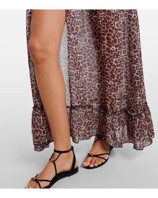 Bananhot Brown Berta Leopard-Print Beach Cover-Up