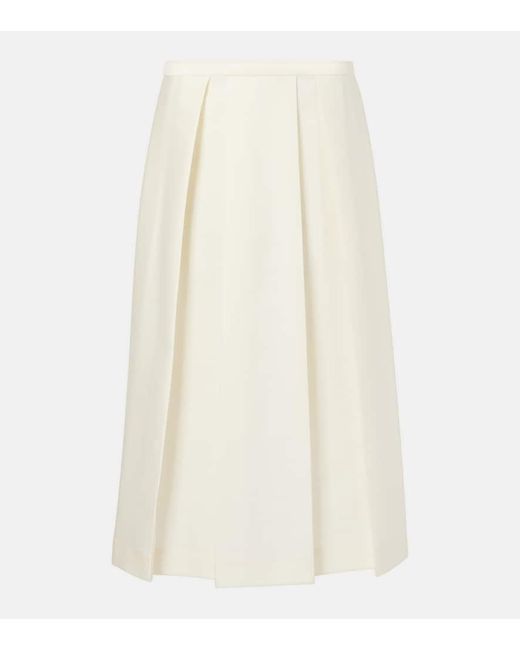Totême  White Midirock Twinflower Aus Wolle Und Seide