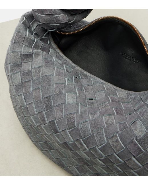 Bottega Veneta Gray Tote Bag Jodie Medium Aus Veloursleder