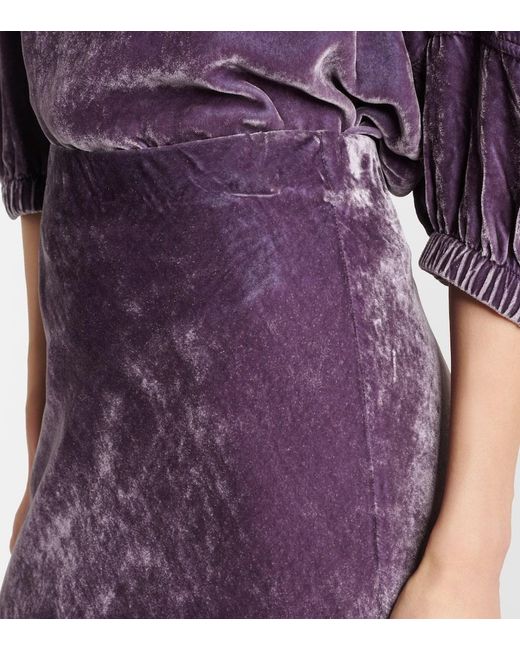 Velvet Purple Eza Maxi Skirt