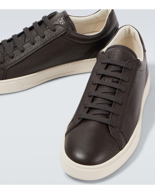 Tod's Brown Leather Sneakers for men