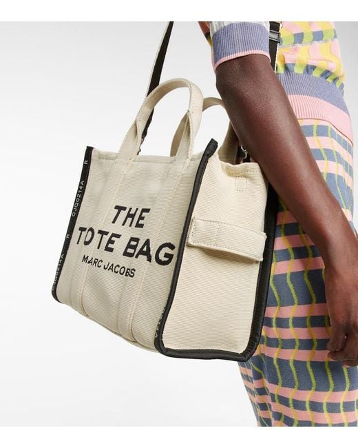 Borsa The Jacquard Medium Tote Bag di Marc Jacobs in Natural