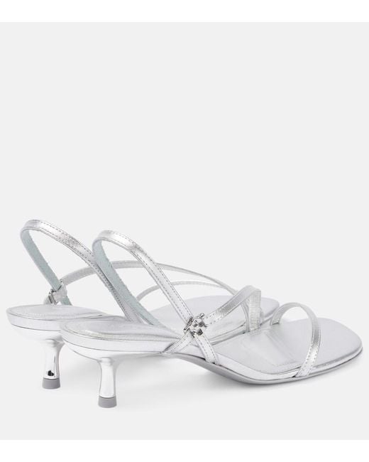 Jonathan Simkhai White Cedonia Leather Slingback Sandals