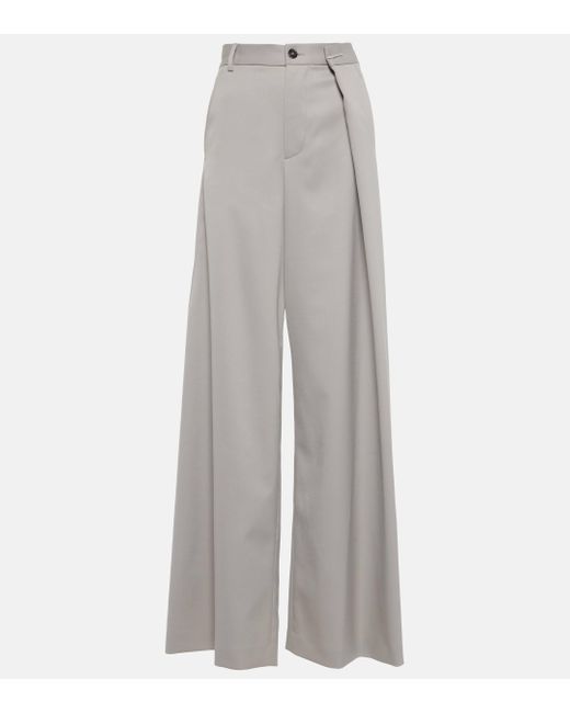 Pantalon ample a taille haute MM6 by Maison Martin Margiela en coloris Gray