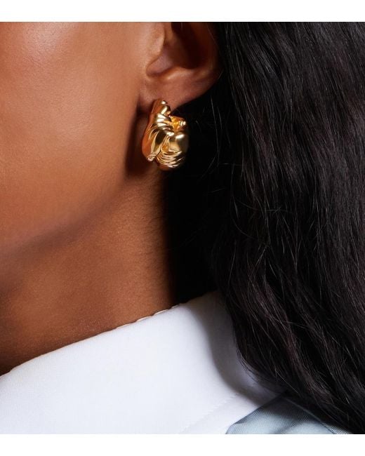 Bottega Veneta Metallic 18Kt-Plated Sterling Earrings
