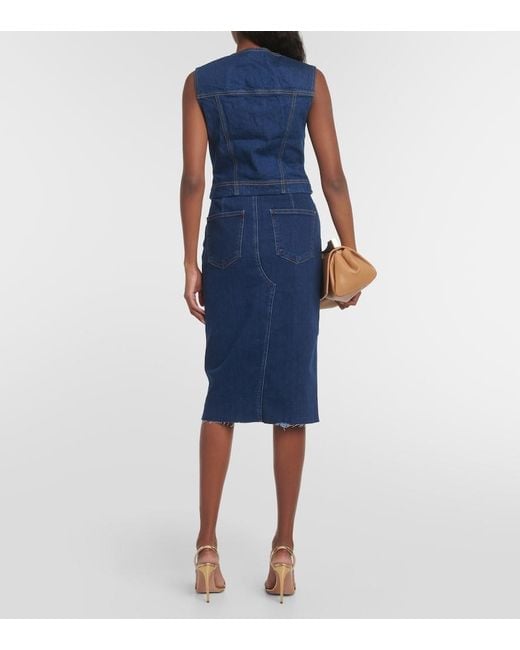 Veronica Beard Blue Valeria Denim Vest