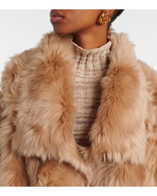 Yves Salomon Natural Shearling Jacket