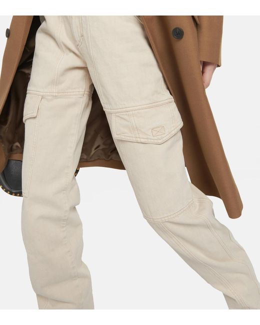 Isabel Marant Gray Vayoneo Cargo Straight Jeans