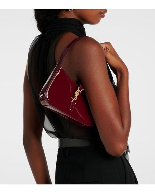 Saint Laurent Red Mini Patent Leather Top-Handle Bag