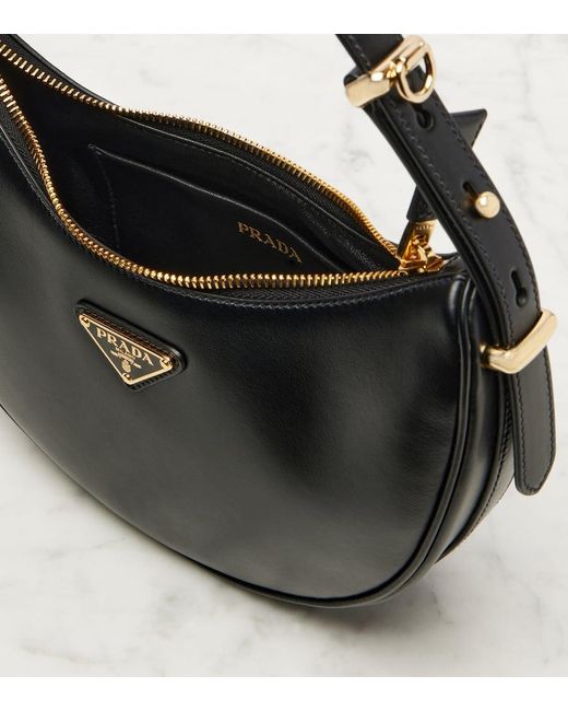 Prada Black Schultertasche Arque Small Aus Leder