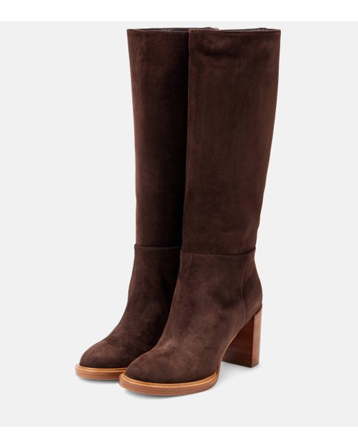 Gabriela Hearst Brown Bocca Suede Knee-High Boots