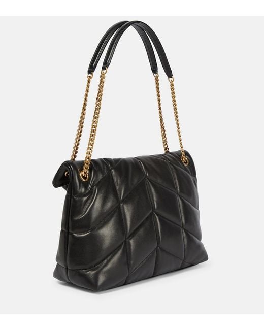 Saint Laurent Black Puffer Medium Leather Shoulder Bag