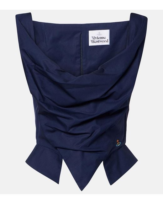 Vivienne Westwood Blue Sunday Cotton Bustier Top