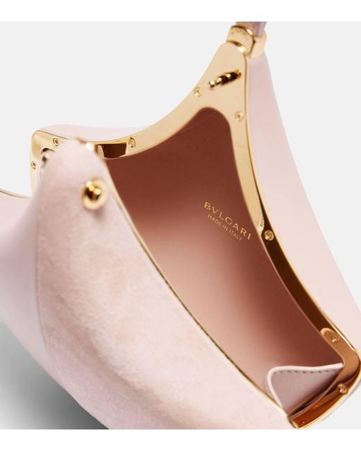 Pochette Gingko En Cuir Et Daim BVLGARI en coloris Pink