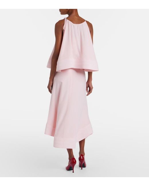 Stella McCartney Pink Silk Midi Skirt