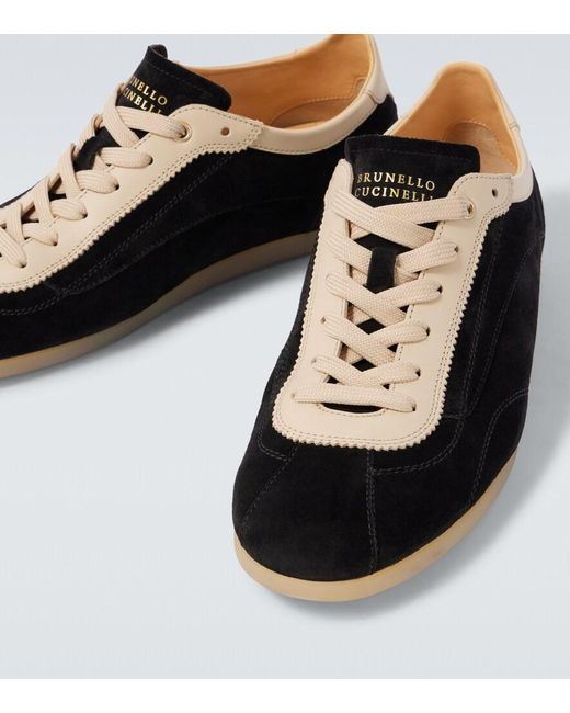 Brunello Cucinelli Black Suede Sneakers for men