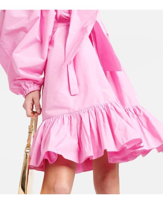 Patou Pink Minikleid aus Faille