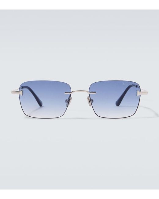 Tom Ford Blue Jake Square Sunglasses for men