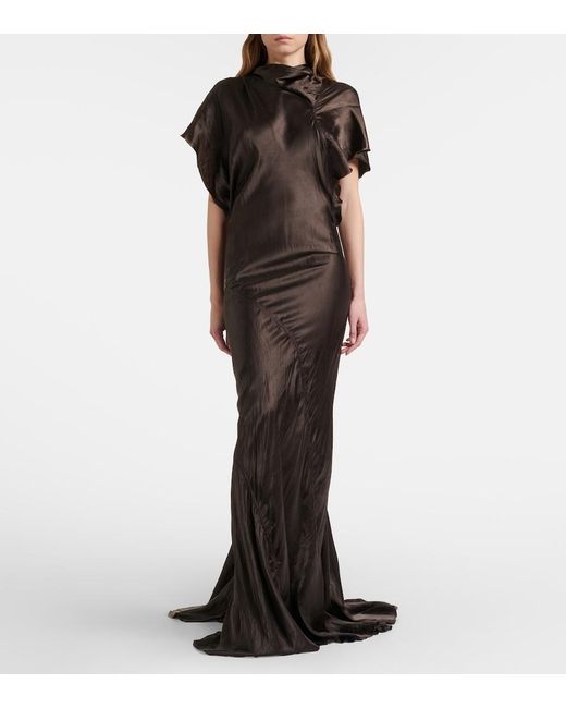 Rick Owens Black Seb Satin Gown