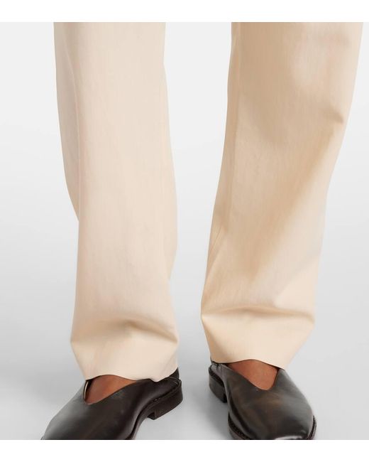 Lemaire Natural Wool-Blend Gabardine Tapered Pants