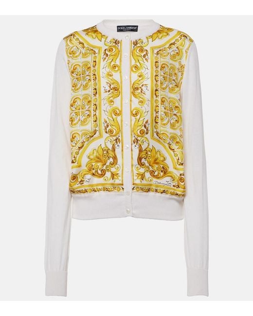 Dolce & Gabbana Yellow Buttoned Cardigan