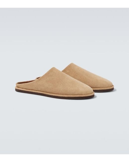 Mules En Daim Auralee pour homme en coloris Brown