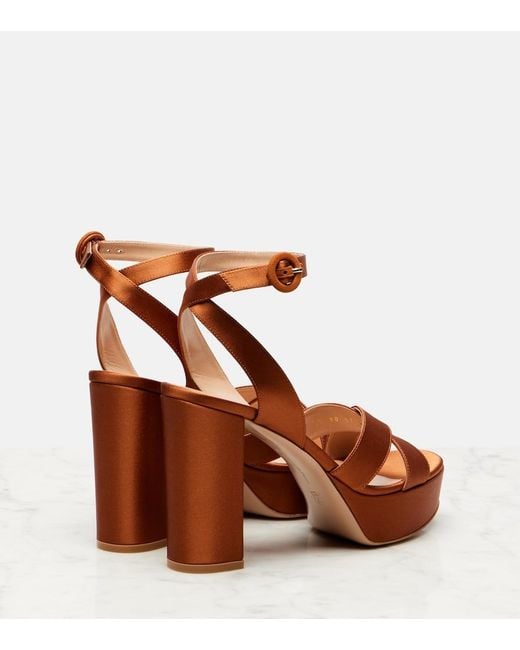 Gianvito Rossi Brown Sabrina 105 Platform Sandals