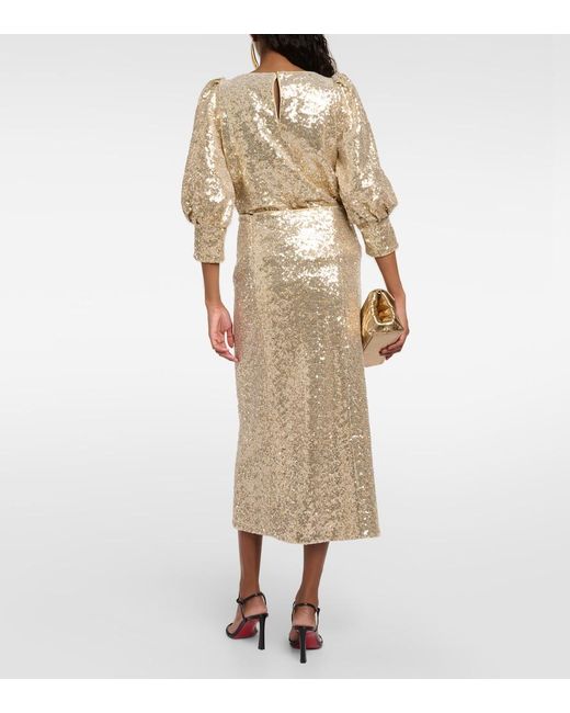 Dorothee Schumacher Natural Sequined Midi Skirt