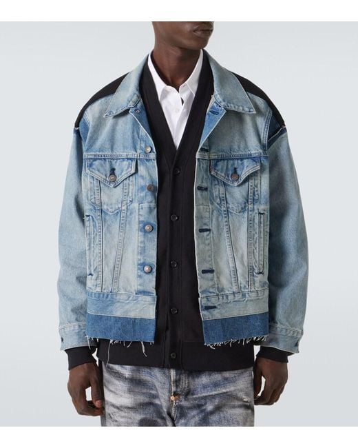 Junya Watanabe Blue X Levi's Jersey And Denim Jacket for men
