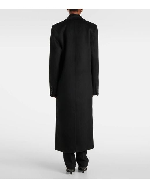Manteau Noir En Melton Double Face Totême  en coloris Black