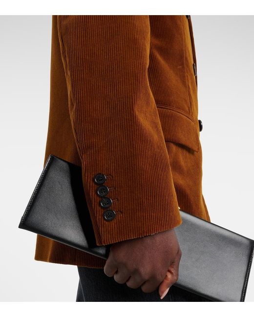 Saint Laurent Brown Blazer Aus Baumwoll-Cord