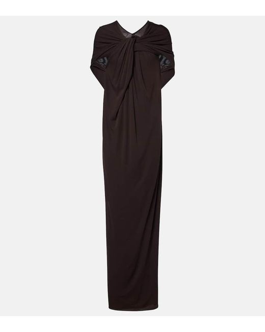 Jil Sander Black Robe Aus Jersey