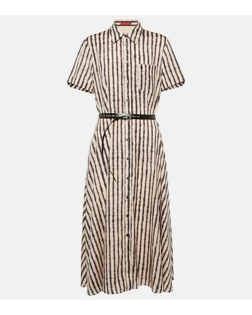 Altuzarra Natural Kiera Printed Midi Dress