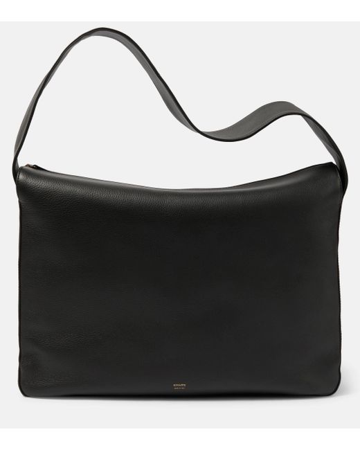 Khaite Black Elena Large Leather Shoulder Bag