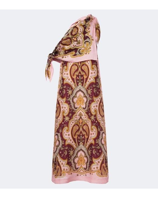 ALÉMAIS Multicolor Porter Printed One-Shoulder Maxi Dress