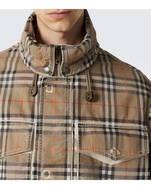 Burberry Natural Check Cotton Gabardine Parka for men