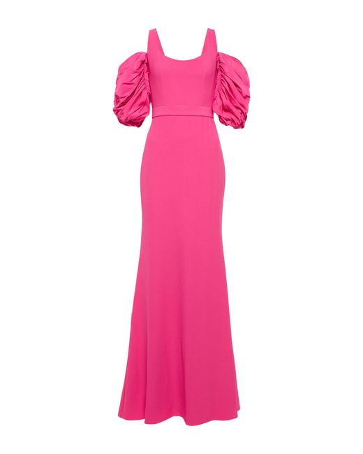 Alexander McQueen Pink Puff-sleeve Crepe Gown