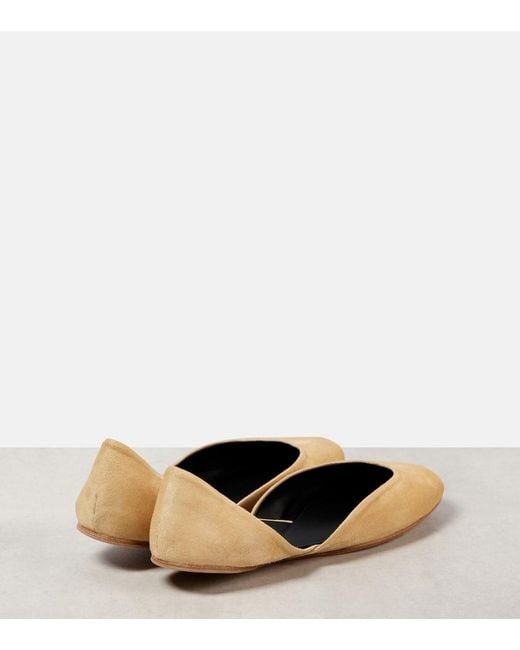 Ballerines Gemma En Daim The Row en coloris Black