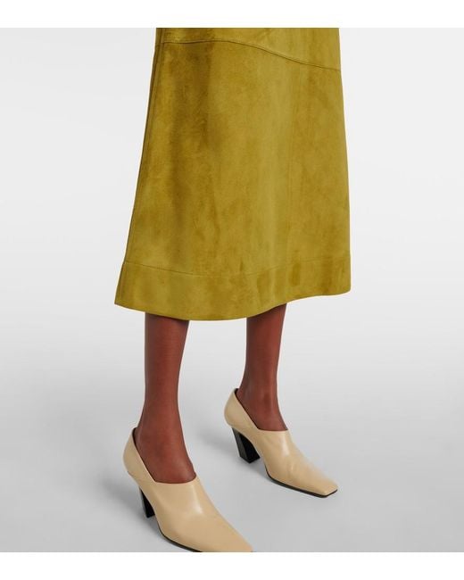Bottega Veneta Green Leather Skirts