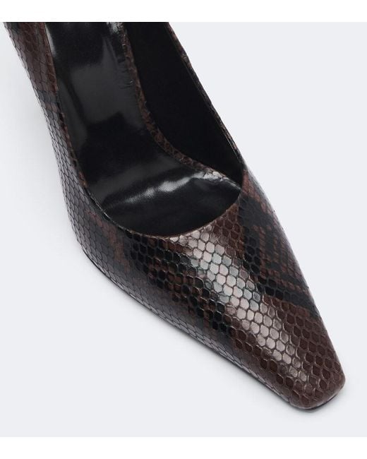 Jude Black Fame Snake-Effect Leather Pumps