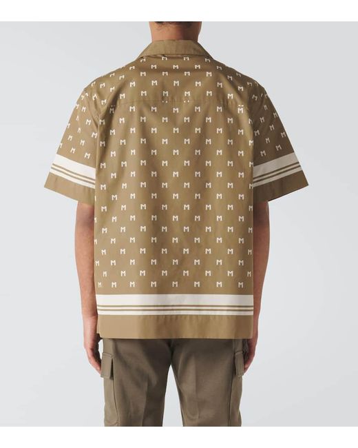 Camisa bowling de popelin de algodon estampada Moncler de hombre de color Natural