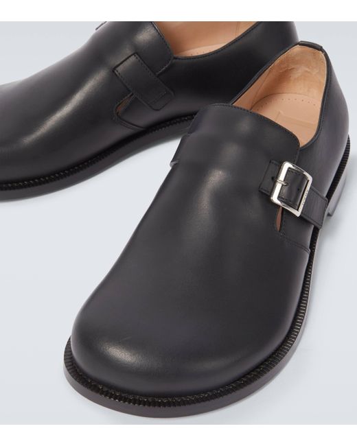 Loewe Black Campo Leather Derby Shoes for men