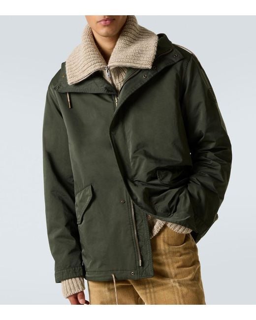 Burberry Green Hooded Jacket for men