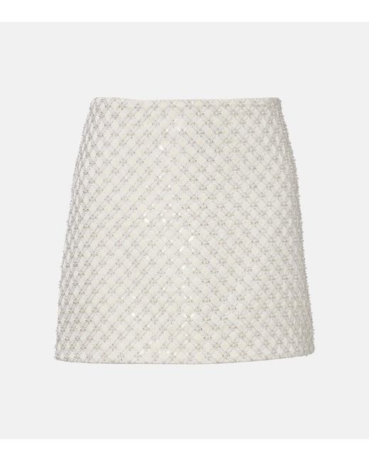 Dorothee Schumacher White Sparkling Statement Sequined Miniskirt