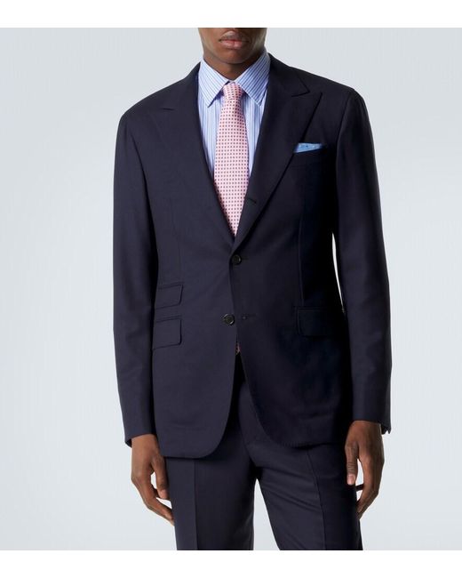 Dunhill Blue Wool Blazer for men