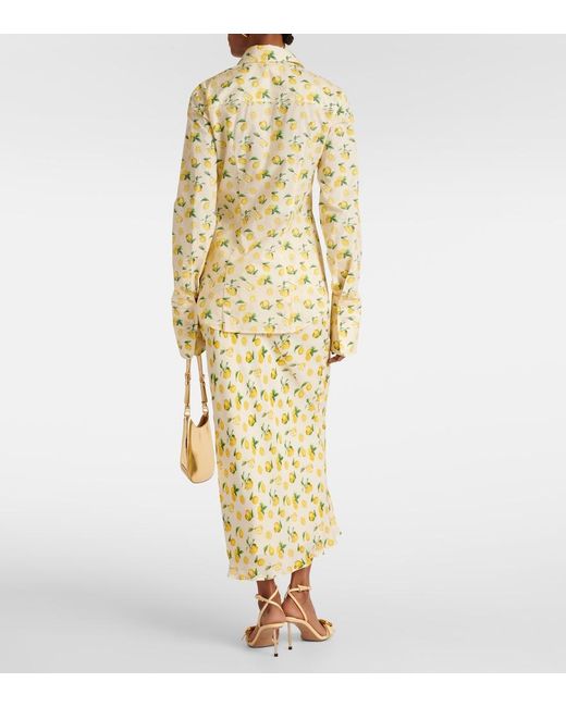 Sportmax Metallic Riva Printed Cotton Shirt