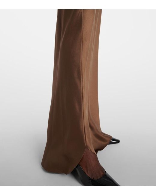 Nili Lotan Brown Cami Silk Charmeuse Slip Dress