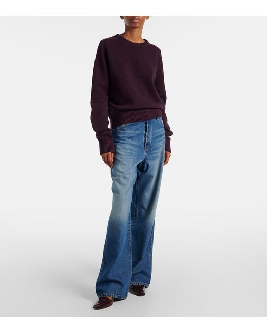 Pullover Nera di Khaite in Purple
