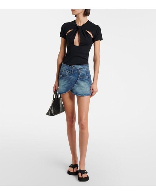 Coperni Black Logo Platform Thong Sandals