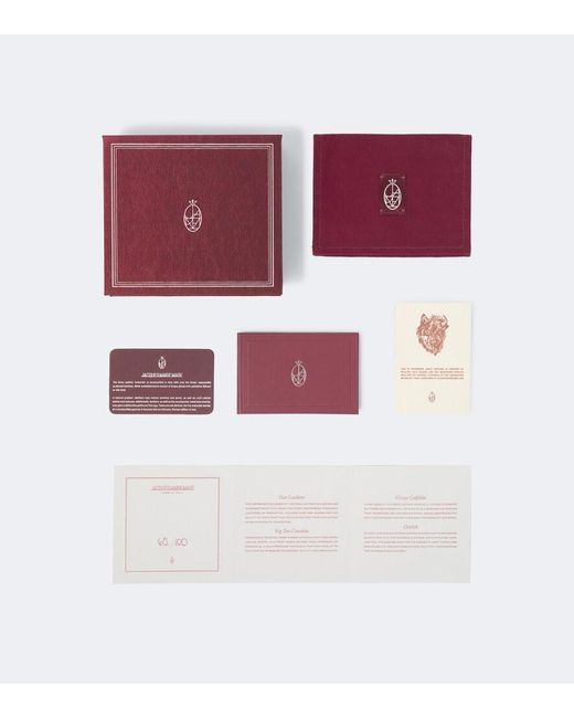 Jacques Marie Mage Brown Theodore Leather Card Holder for men
